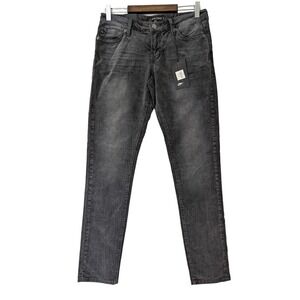 Dear John Corduroy Pants Black Charcoal Size 27 Comfort Skinny Stretch‎ Low Rise